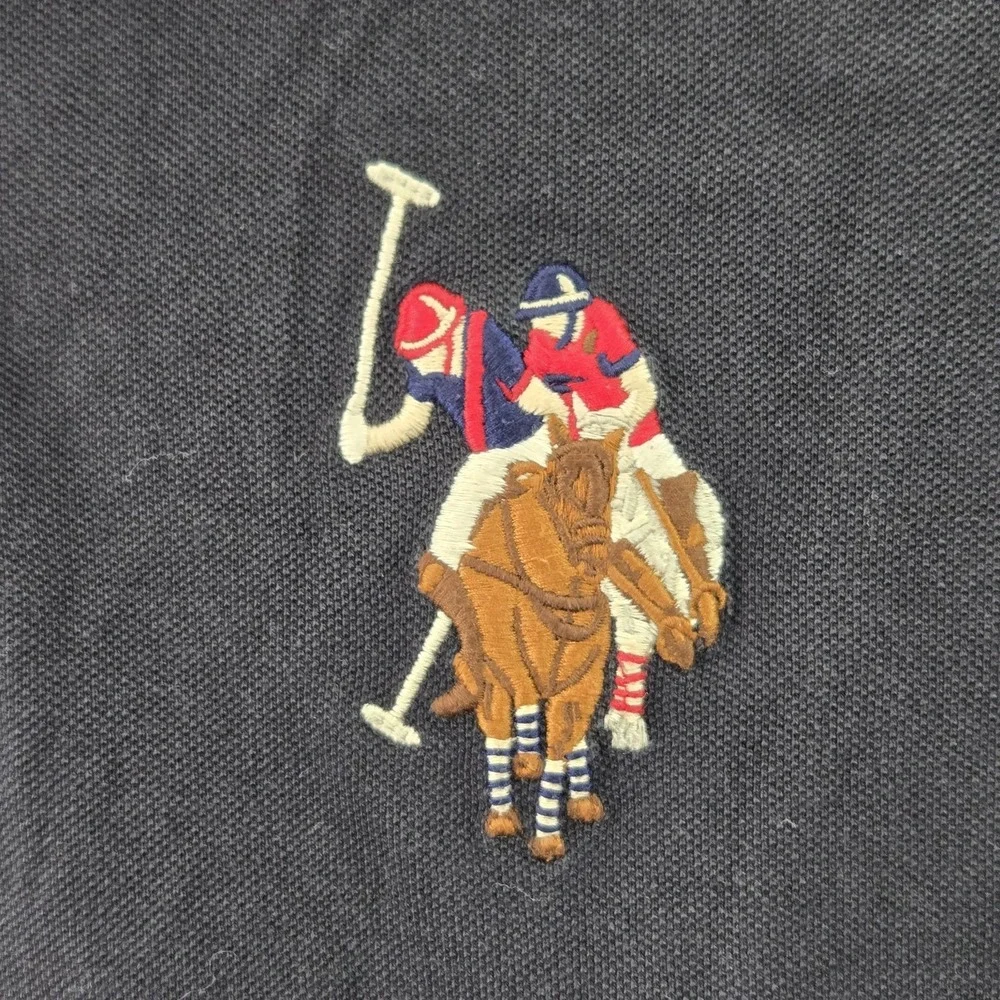 U.S.‎ Polo Assn. Men Polo XXL Black Big Flesh Pony Embroidery Short Sleeve